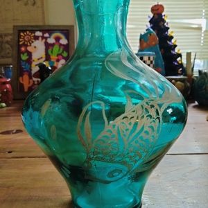 Handmade in Spain recycled glass vase